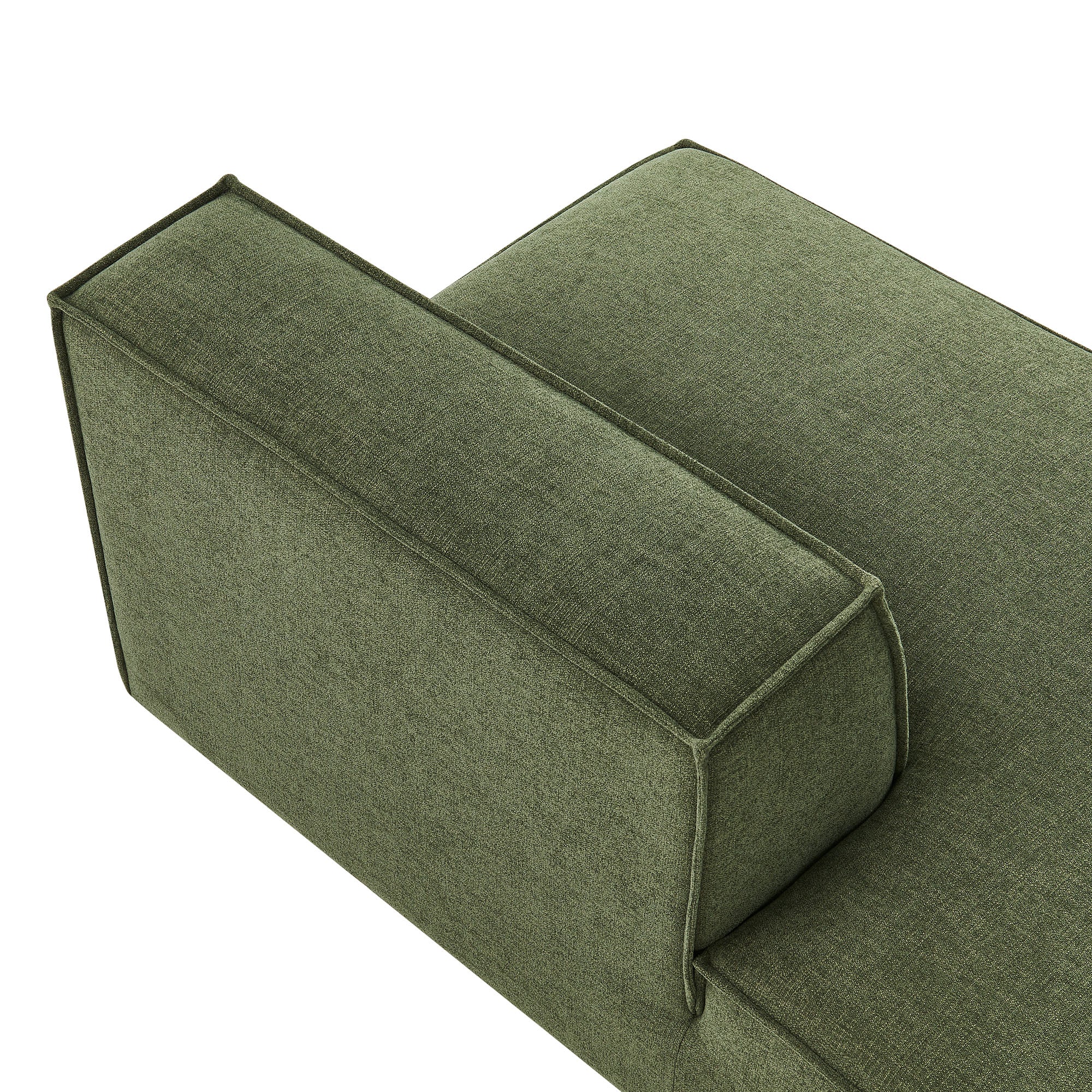 Restore Performance Fabric Upholstered Left-Facing Armless Modular Chaise - Foliage