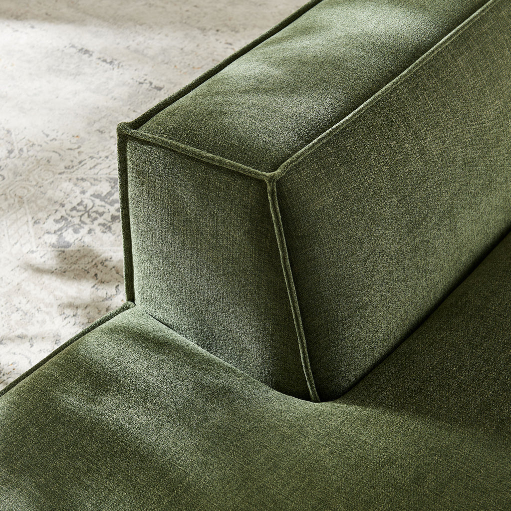 Restore Performance Fabric Upholstered Left-Facing Armless Modular Chaise - Foliage