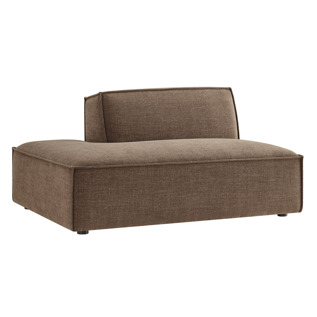 Restore Performance Fabric Upholstered Left-Facing Armless Modular Chaise - Mocha