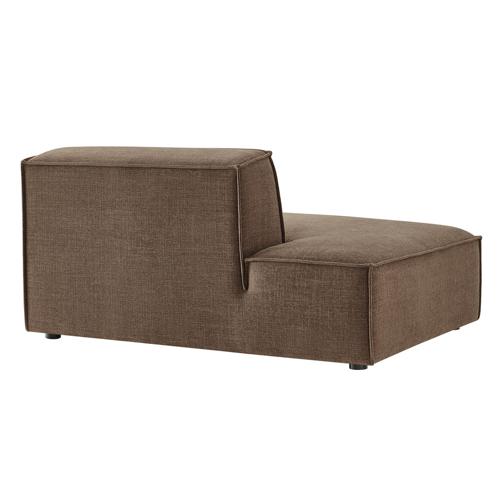 Restore Performance Fabric Upholstered Left-Facing Armless Modular Chaise - Mocha