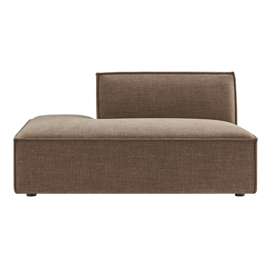 Restore Performance Fabric Upholstered Left-Facing Armless Modular Chaise - Mocha