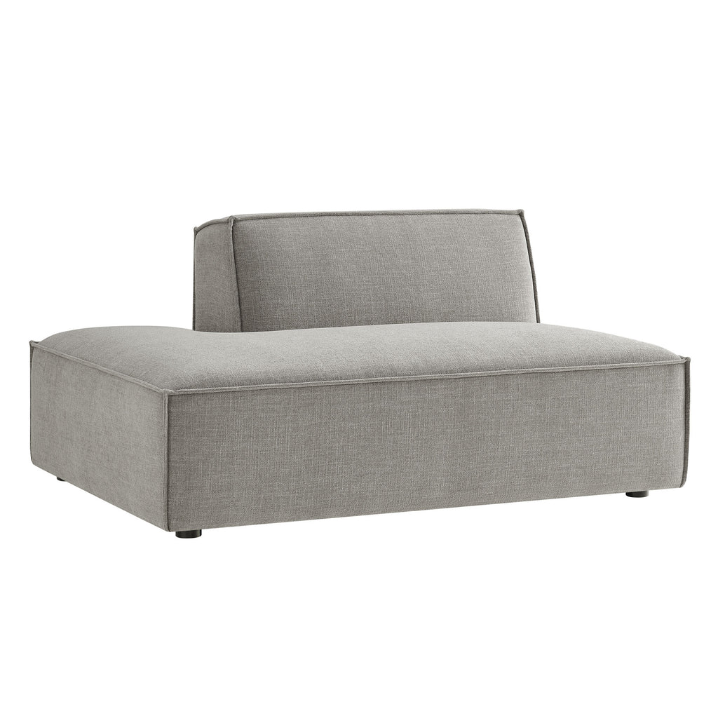 Restore Performance Fabric Upholstered Left-Facing Armless Modular Chaise - Pewter
