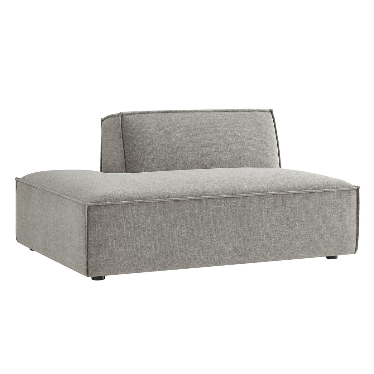 Restore Performance Fabric Upholstered Left-Facing Armless Modular Chaise - Pewter