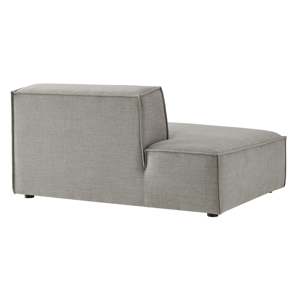 Restore Performance Fabric Upholstered Left-Facing Armless Modular Chaise - Pewter