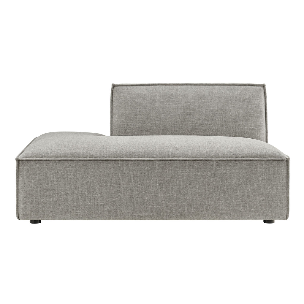 Restore Performance Fabric Upholstered Left-Facing Armless Modular Chaise - Pewter