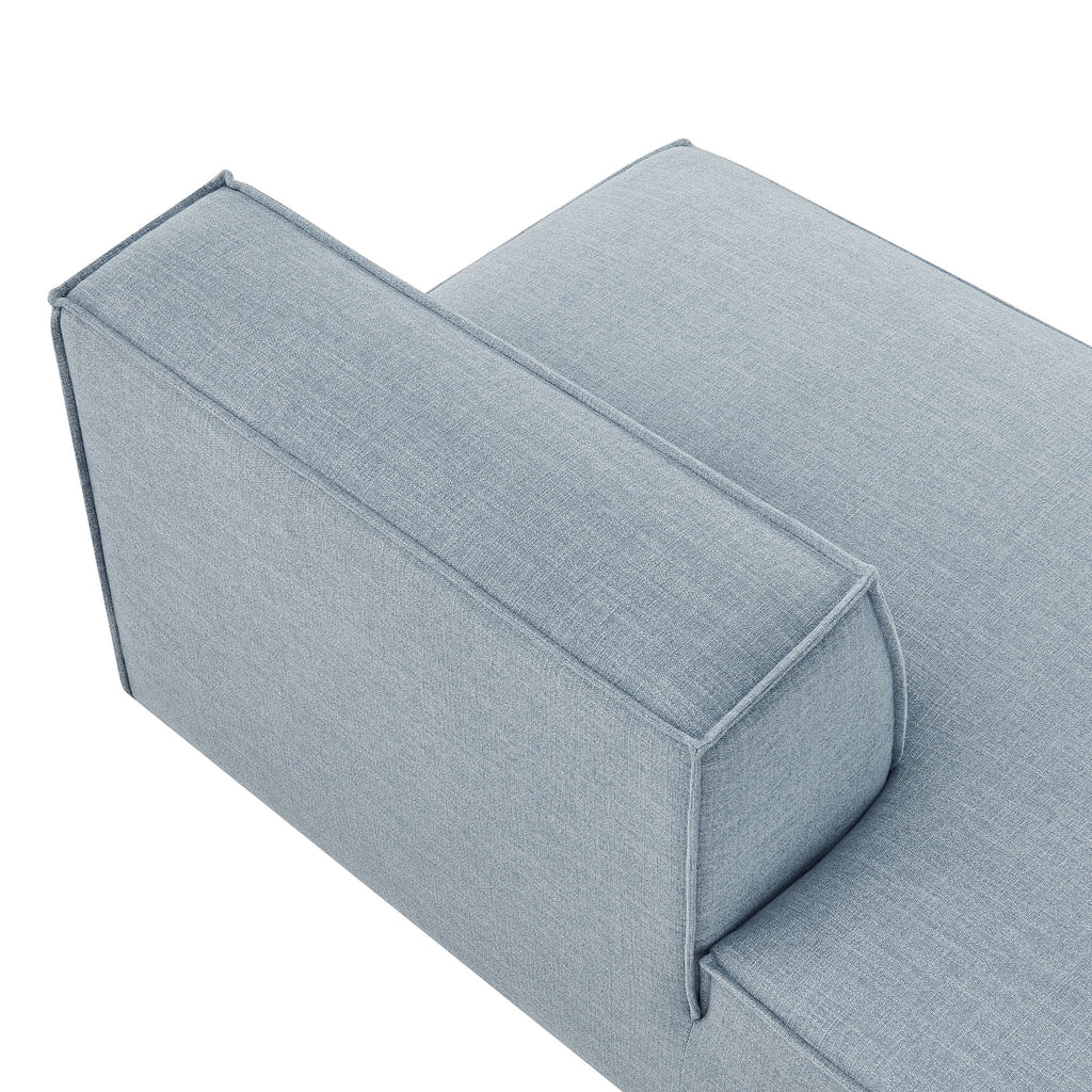Restore Performance Fabric Upholstered Left-Facing Armless Modular Chaise - Sky