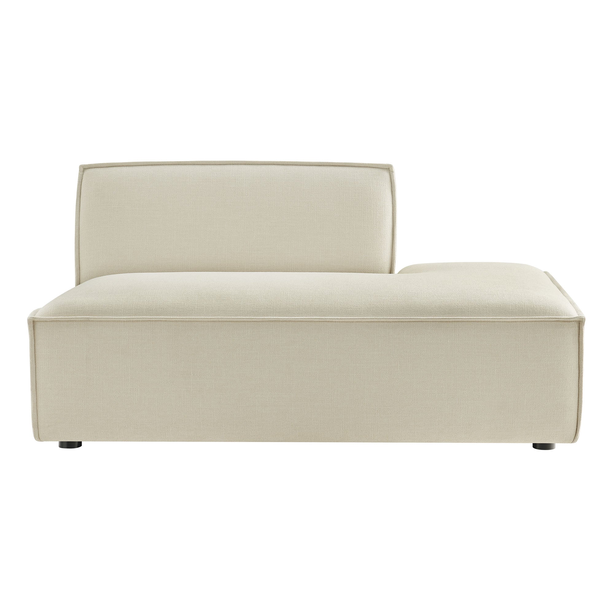 Restore Performance Fabric Upholstered Right-Facing Armless Modular Chaise - Ecru