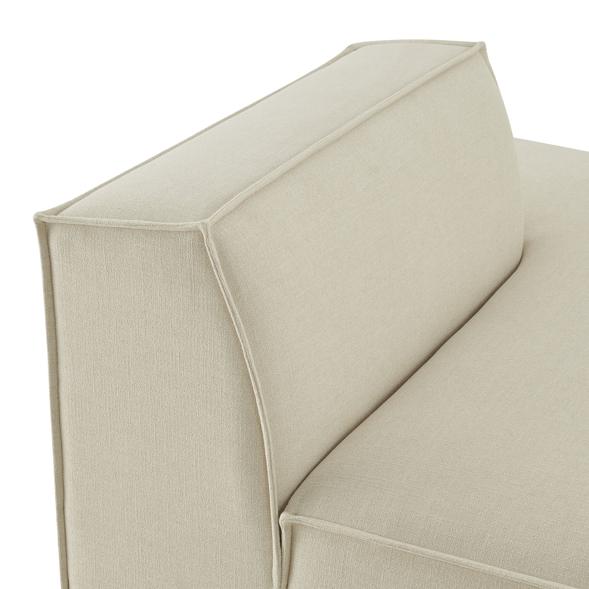 Restore Performance Fabric Upholstered Right-Facing Armless Modular Chaise - Ecru