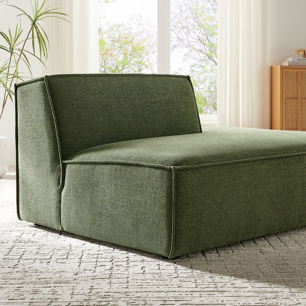 Restore Performance Fabric Upholstered Right-Facing Armless Modular Chaise - Foliage