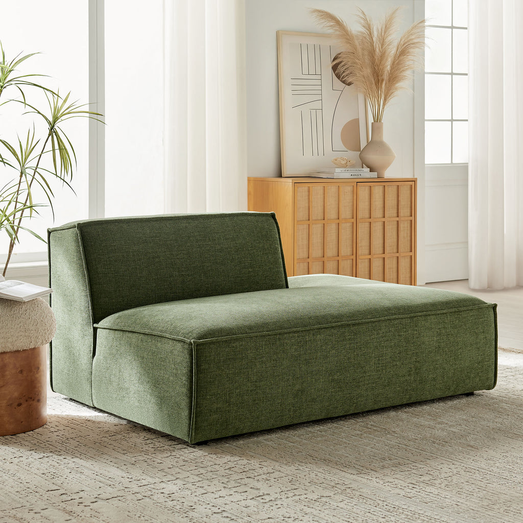 Restore Performance Fabric Upholstered Right-Facing Armless Modular Chaise - Foliage