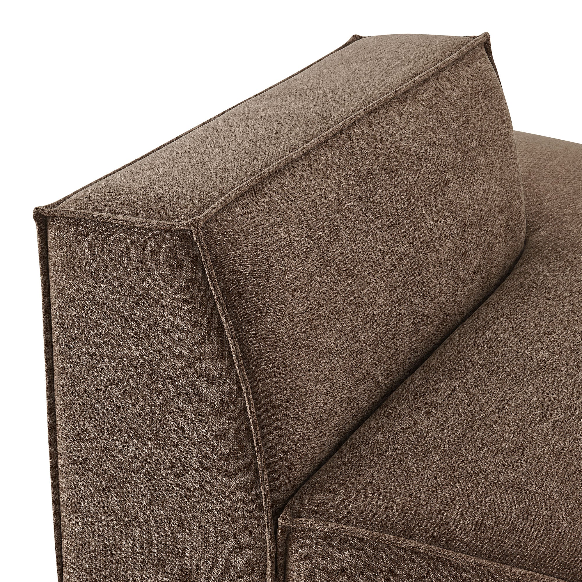 Restore Performance Fabric Upholstered Right-Facing Armless Modular Chaise - Mocha