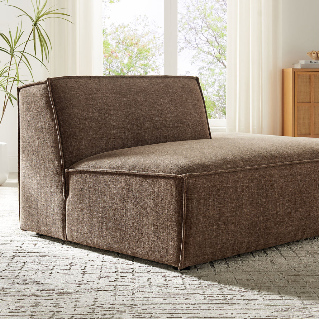 Restore Performance Fabric Upholstered Right-Facing Armless Modular Chaise - Mocha