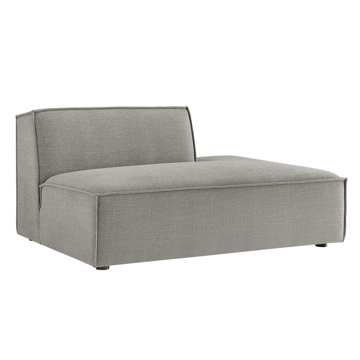 Restore Performance Fabric Upholstered Right-Facing Armless Modular Chaise - Pewter