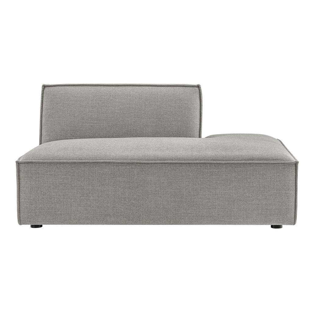 Restore Performance Fabric Upholstered Right-Facing Armless Modular Chaise - Pewter