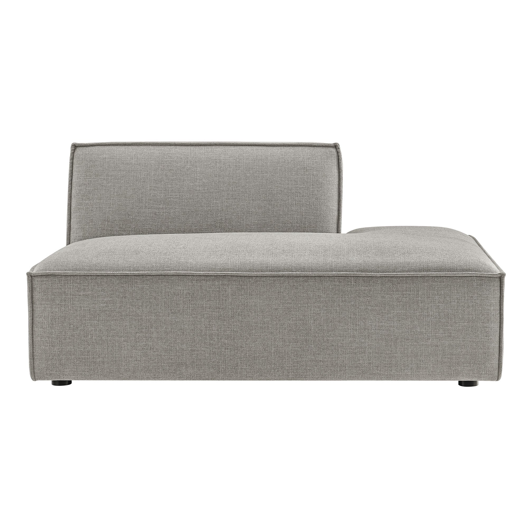 Restore Performance Fabric Upholstered Right-Facing Armless Modular Chaise - Pewter