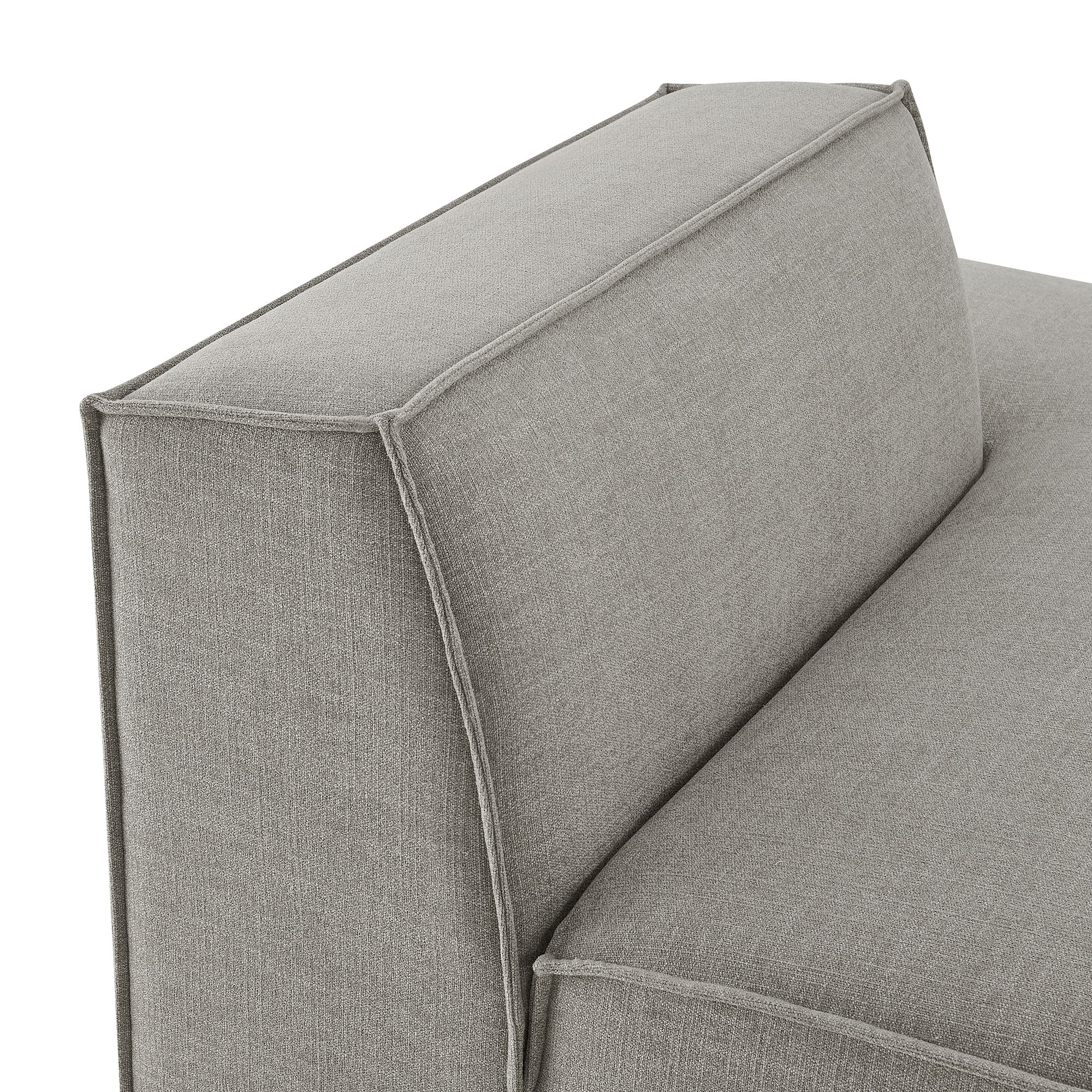 Restore Performance Fabric Upholstered Right-Facing Armless Modular Chaise - Pewter