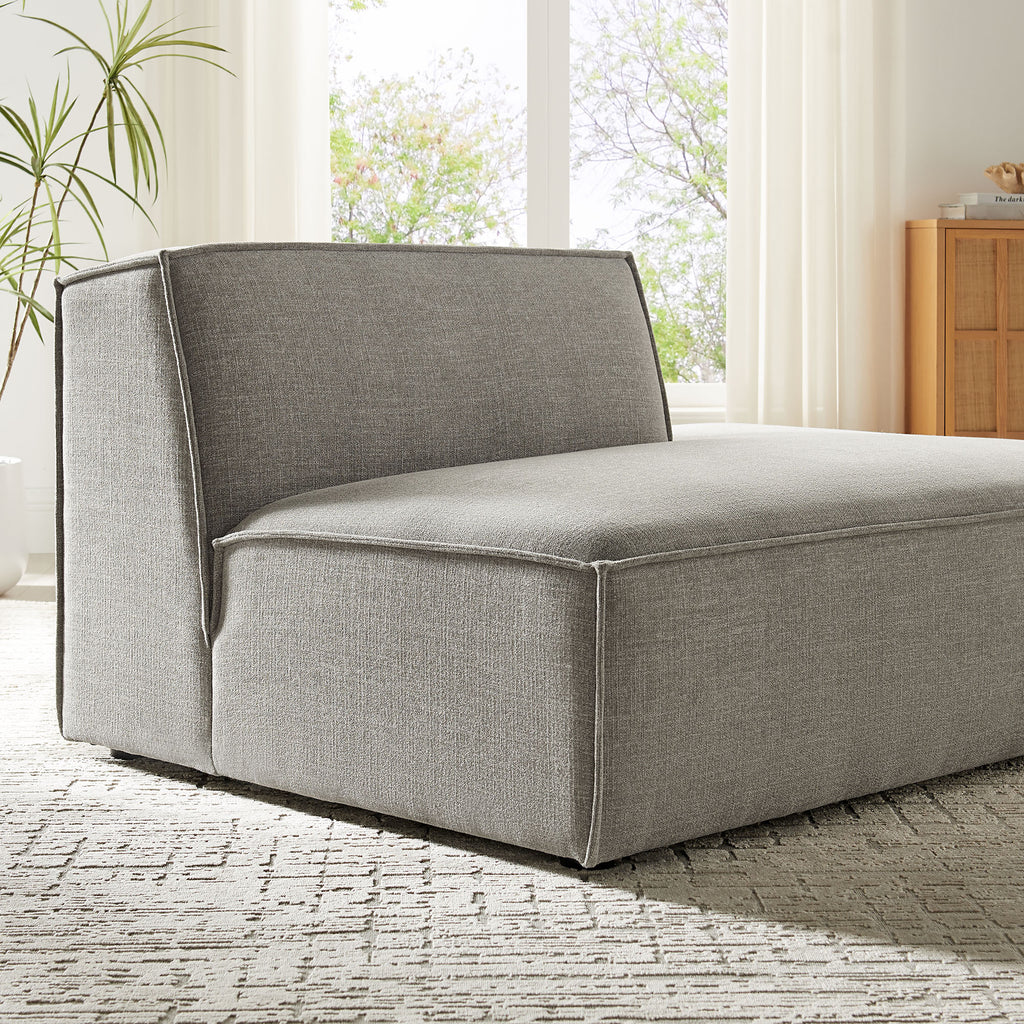Restore Performance Fabric Upholstered Right-Facing Armless Modular Chaise - Pewter