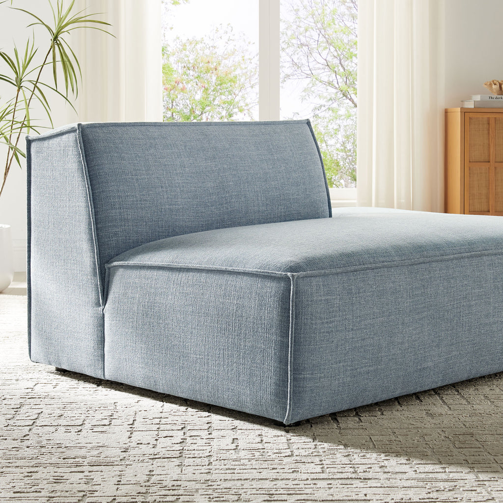Restore Performance Fabric Upholstered Right-Facing Armless Modular Chaise - Sky