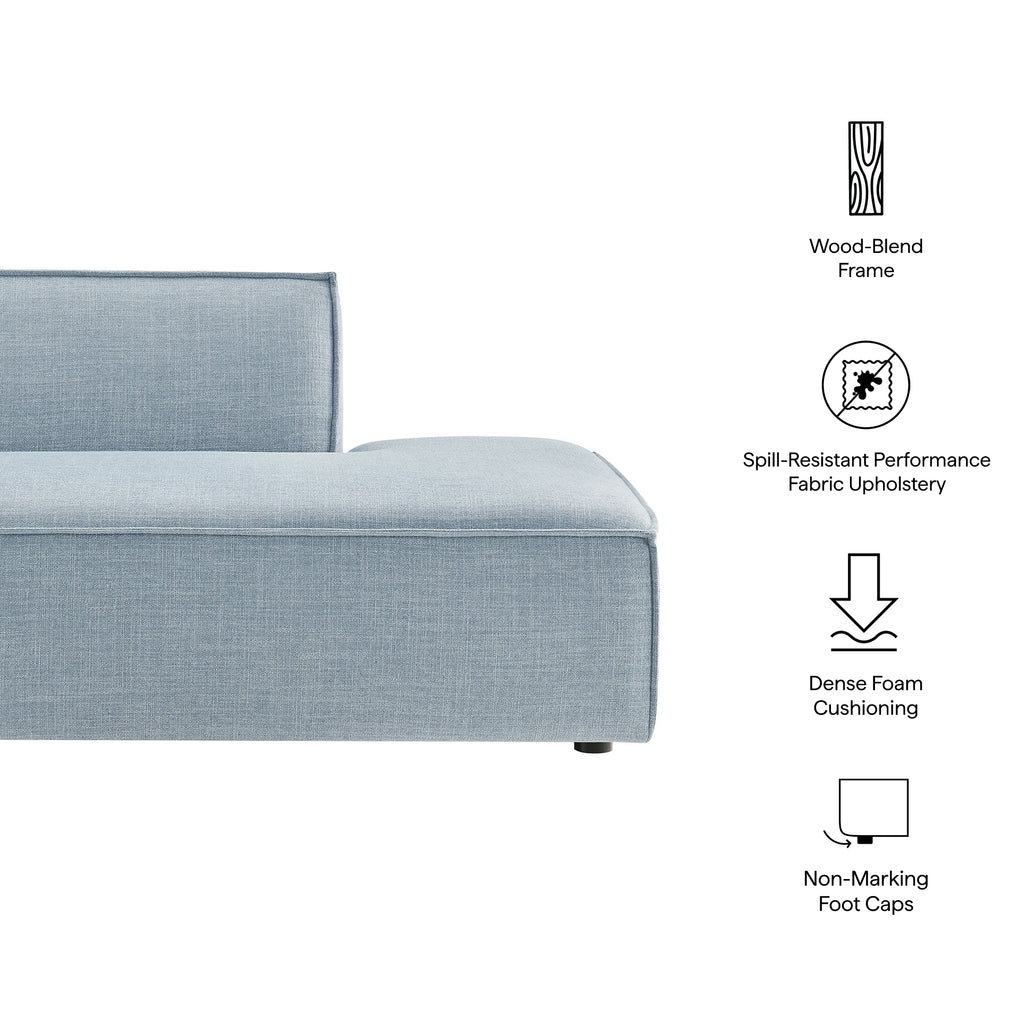 Restore Performance Fabric Upholstered Right-Facing Armless Modular Chaise - Sky