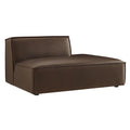 Restore Vegan Leather Right-Facing Armless Modular Chaise - Espresso