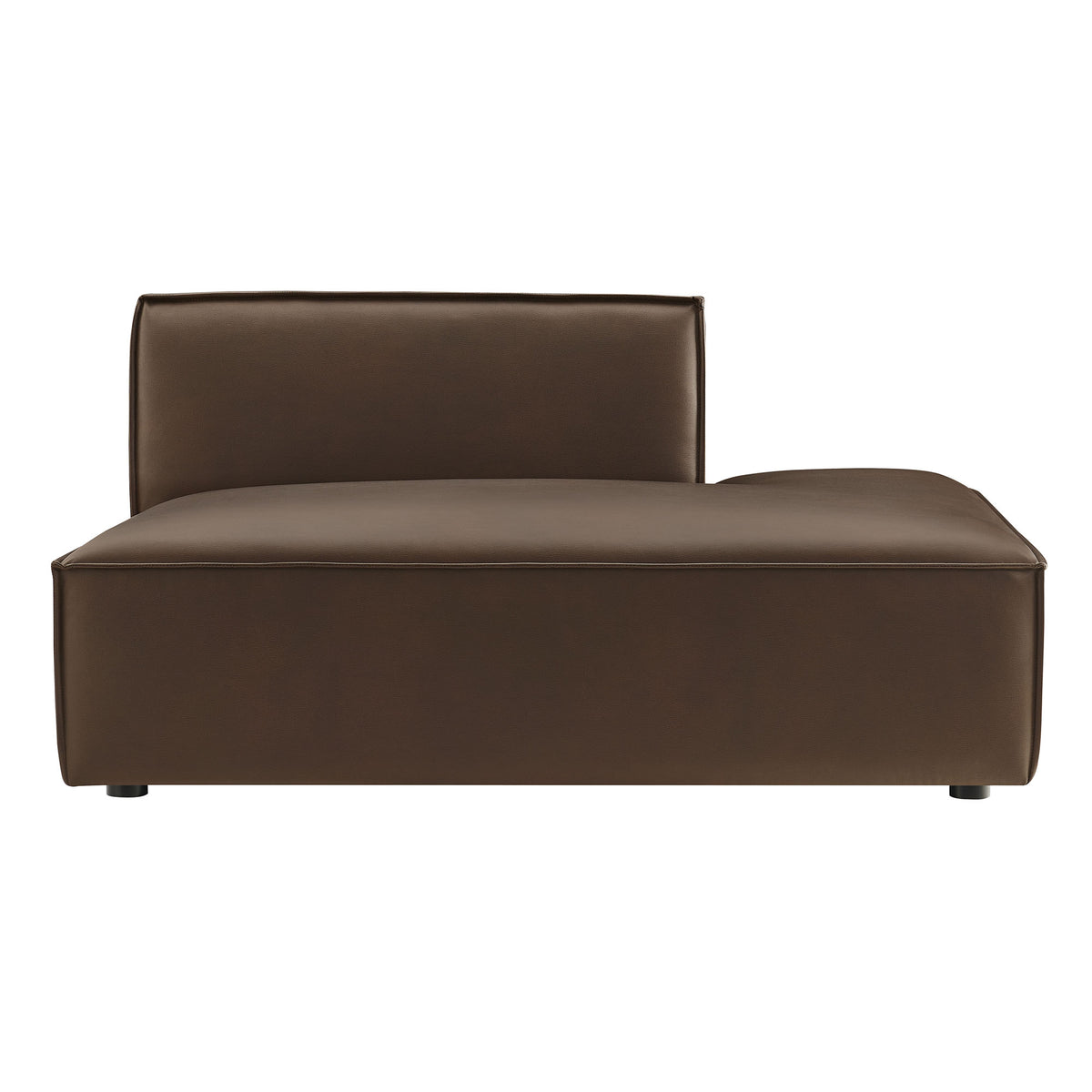 Restore Vegan Leather Right-Facing Armless Modular Chaise - Espresso