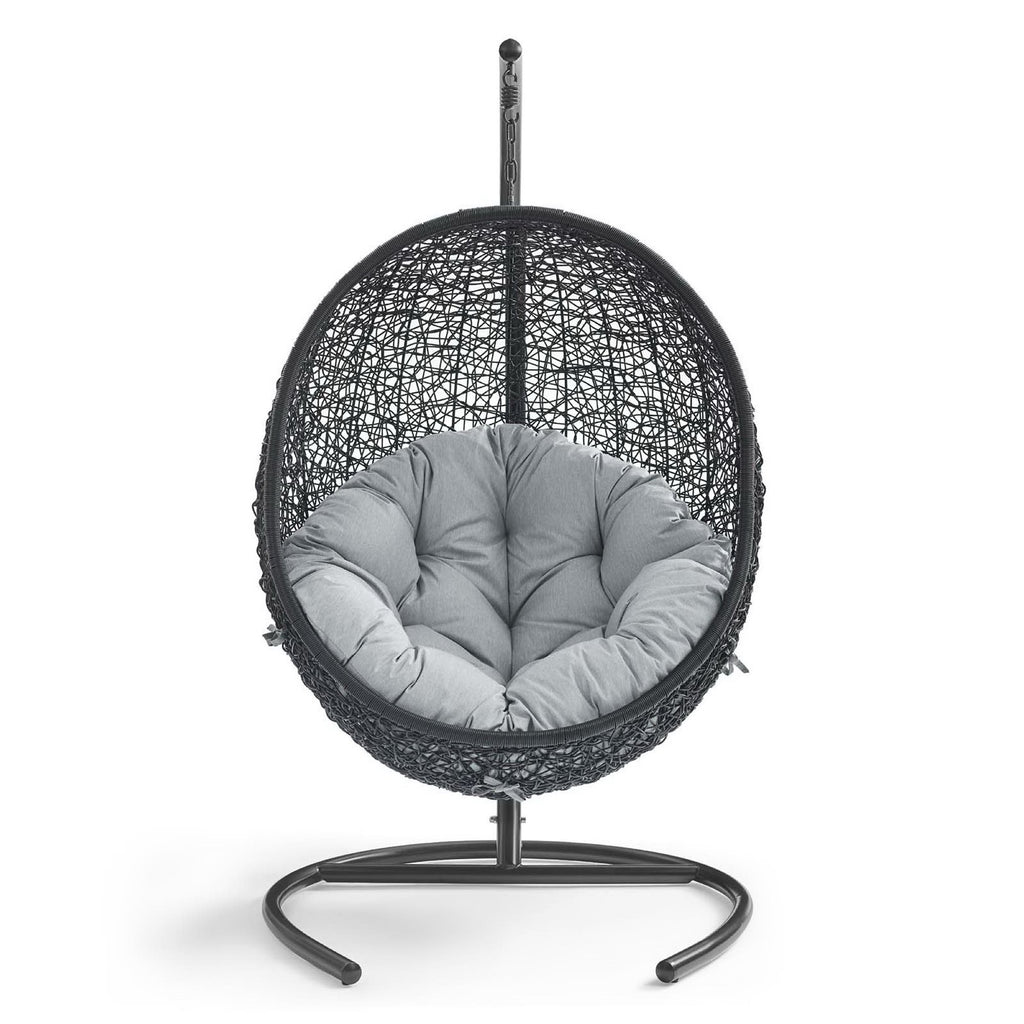 Encase Swing Outdoor Patio Lounge Chair - Gray