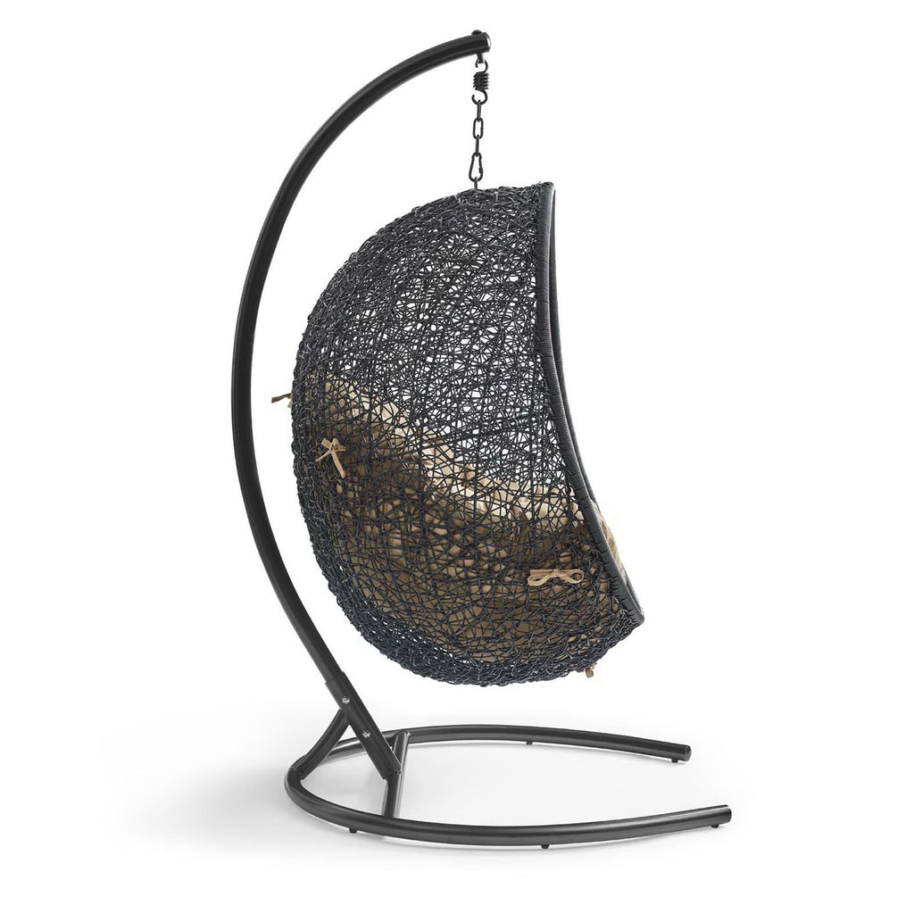 Encase Swing Outdoor Patio Lounge Chair - Mocha
