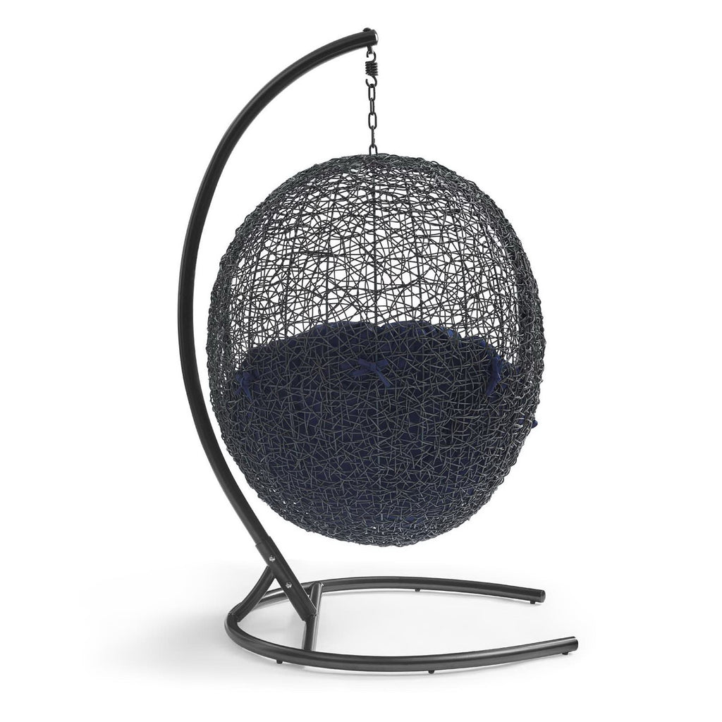 Encase Swing Outdoor Patio Lounge Chair - Navy