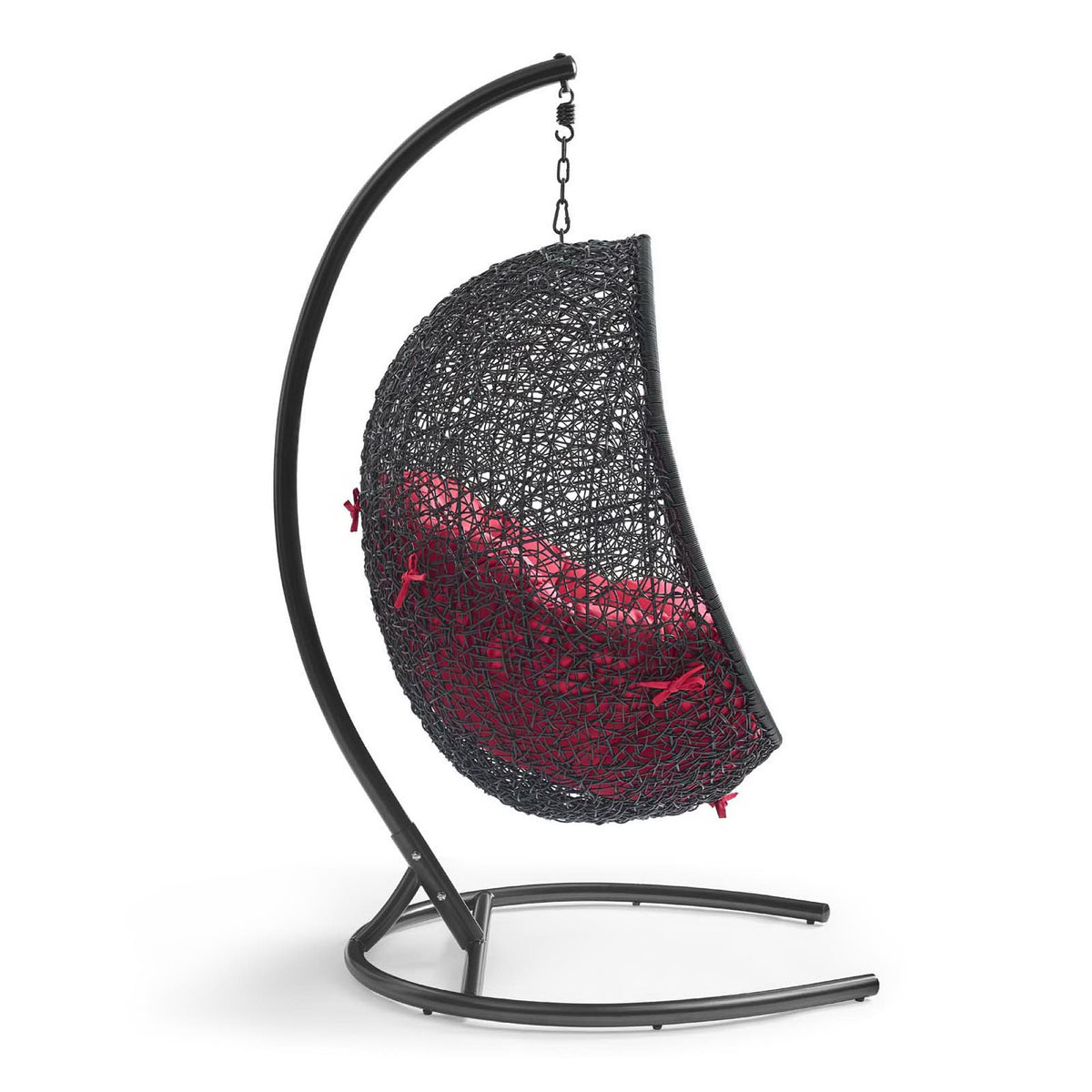 Encase Swing Outdoor Patio Lounge Chair - Red