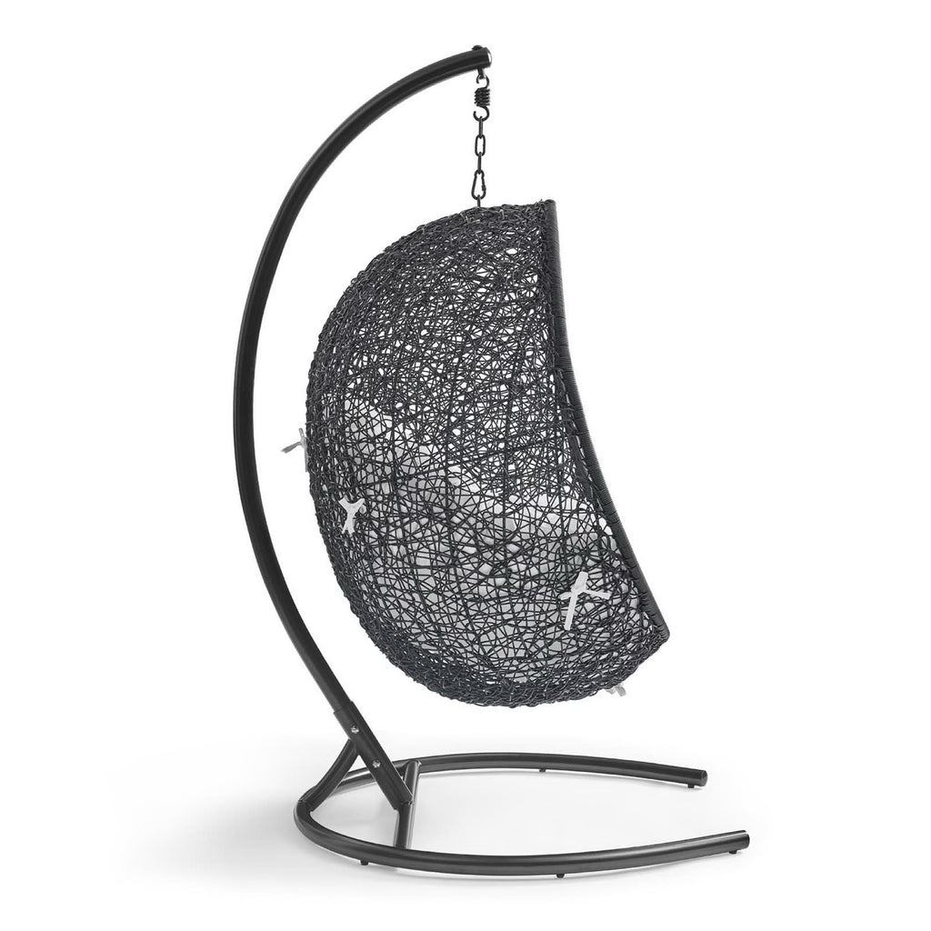 Encase Swing Outdoor Patio Lounge Chair - White