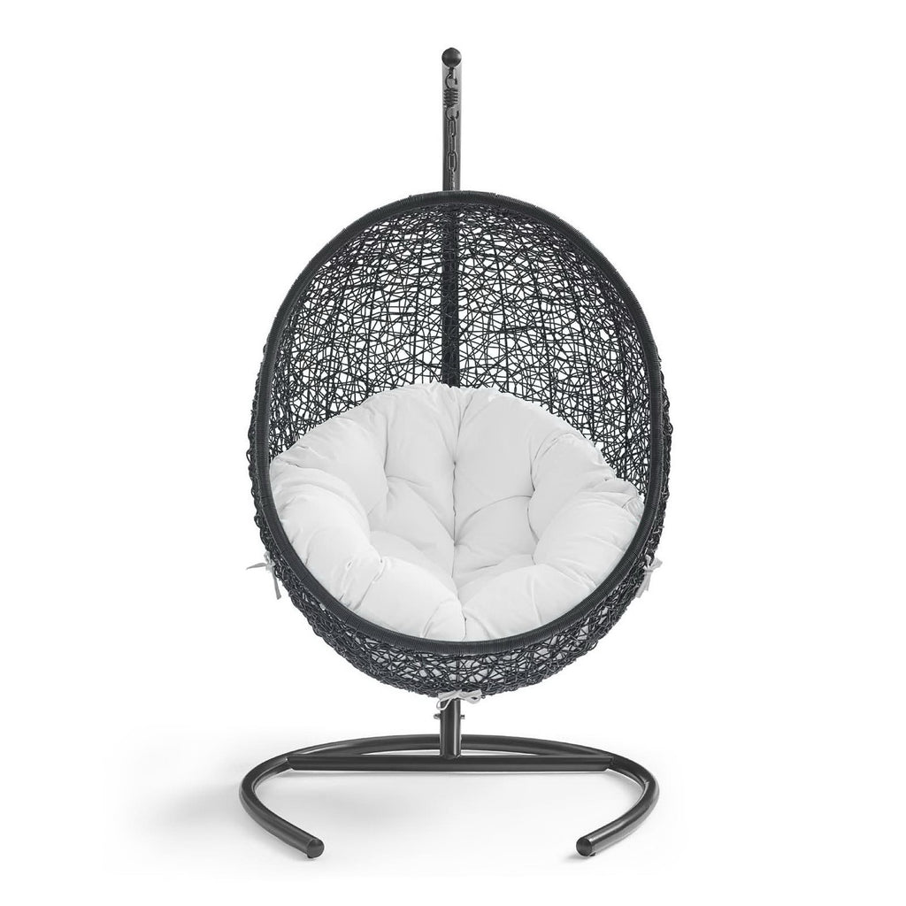 Encase Swing Outdoor Patio Lounge Chair - White