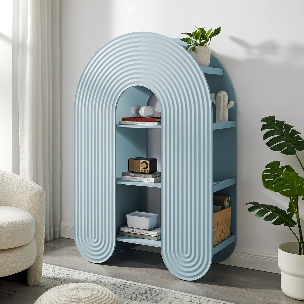 Daydream 58" Arched Bookshelf - Light Blue