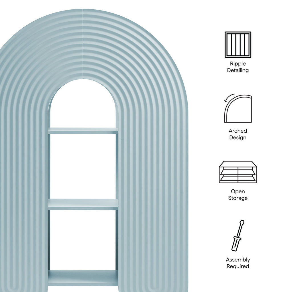 Daydream 58" Arched Bookshelf - Light Blue