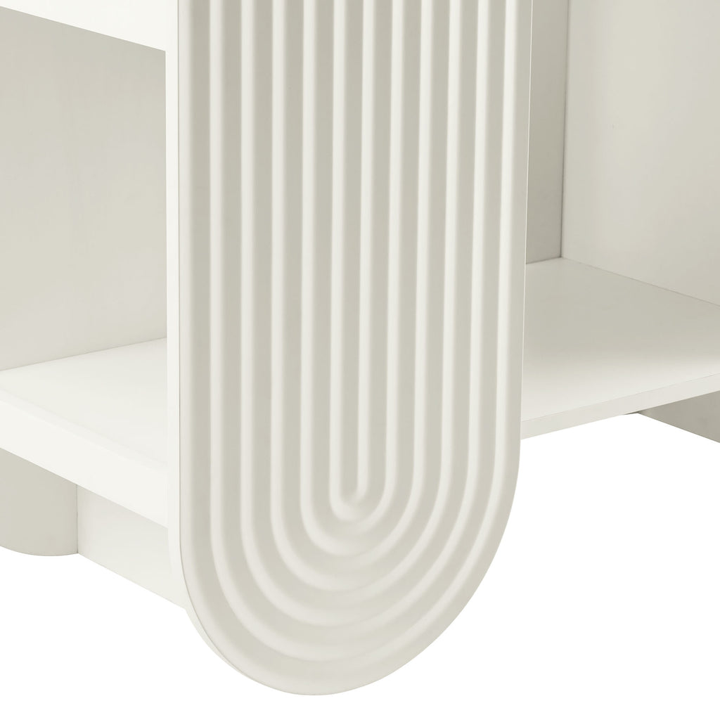 Daydream 58" Arched Bookshelf - White
