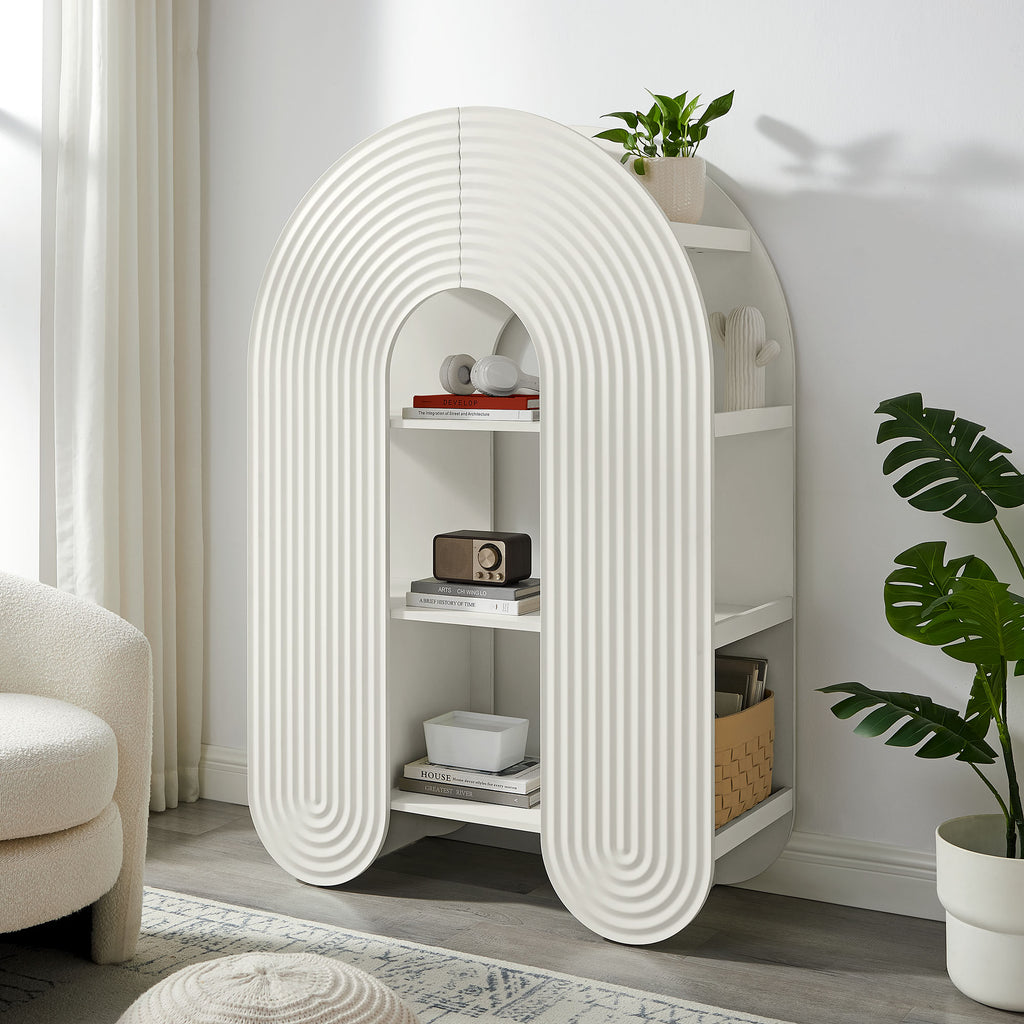 Daydream 58" Arched Bookshelf - White