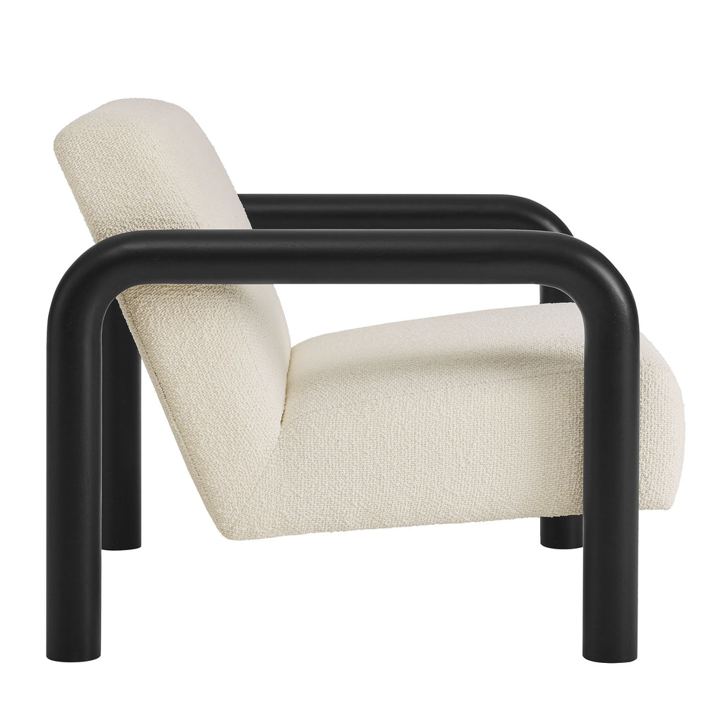 Sereno Boucle Accent Chair - Cream Black