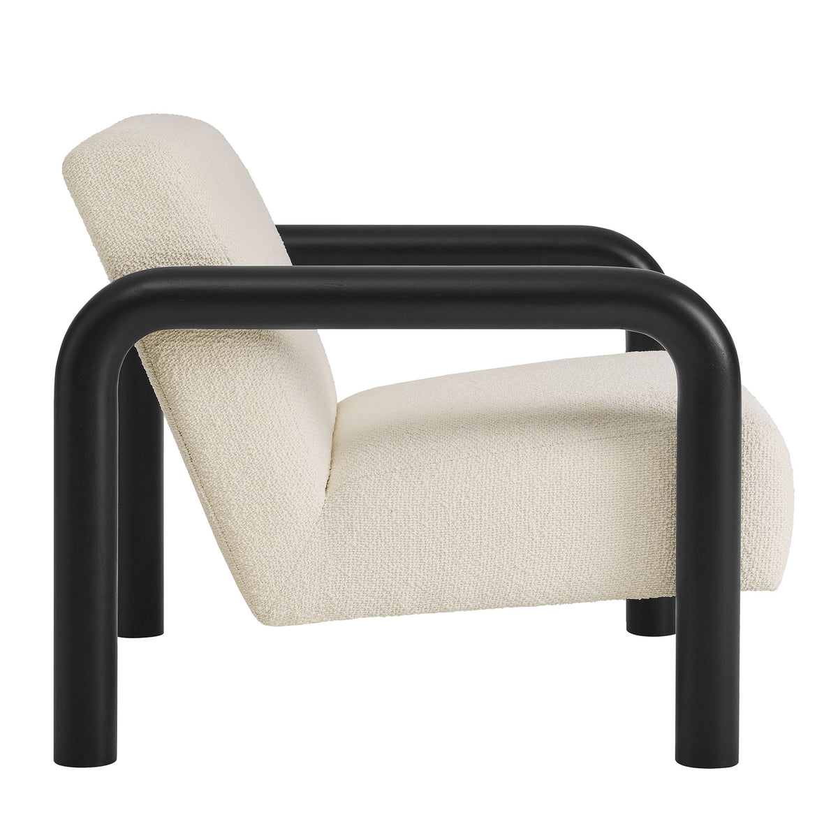 Sereno Boucle Accent Chair - Cream Black
