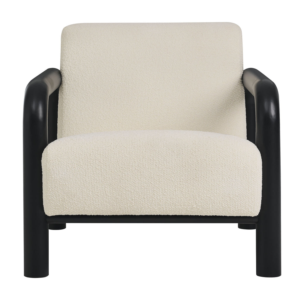 Sereno Boucle Accent Chair - Cream Black