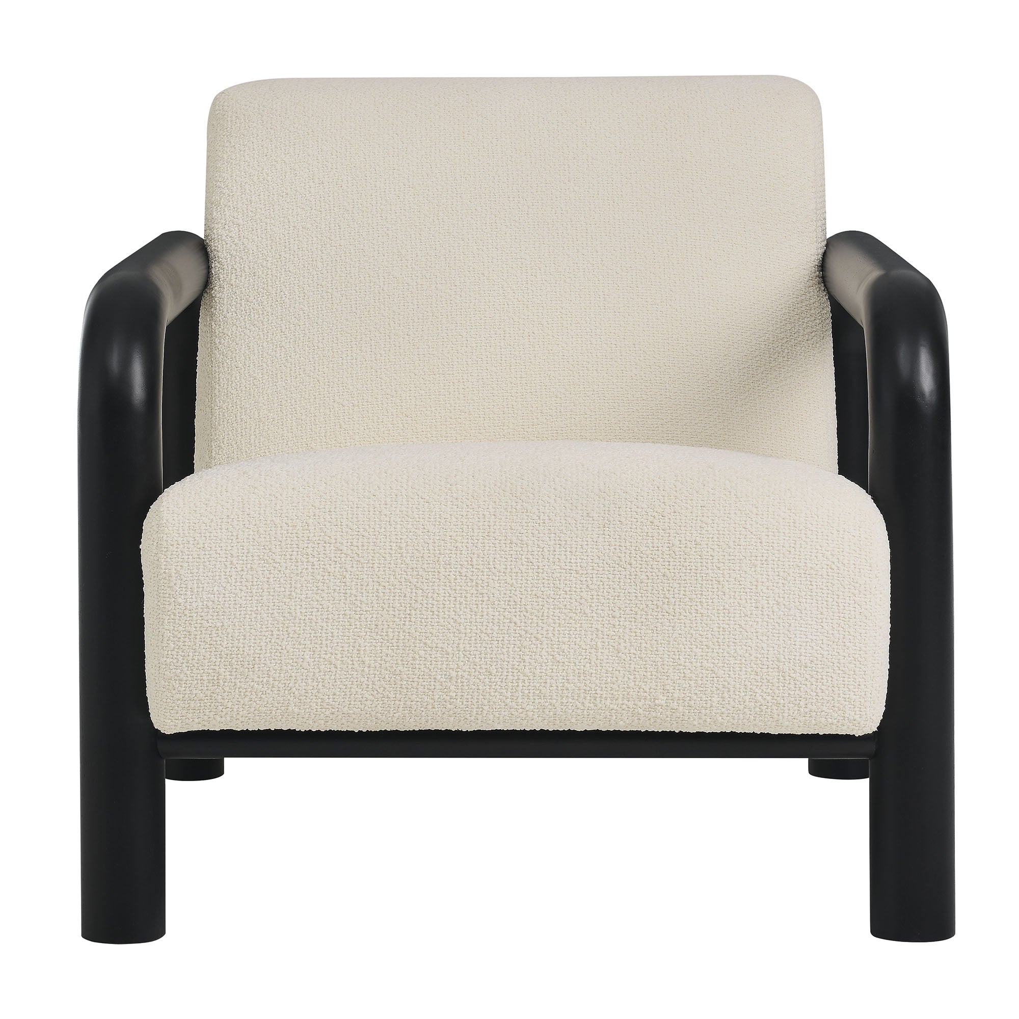 Sereno Boucle Accent Chair - Cream Black