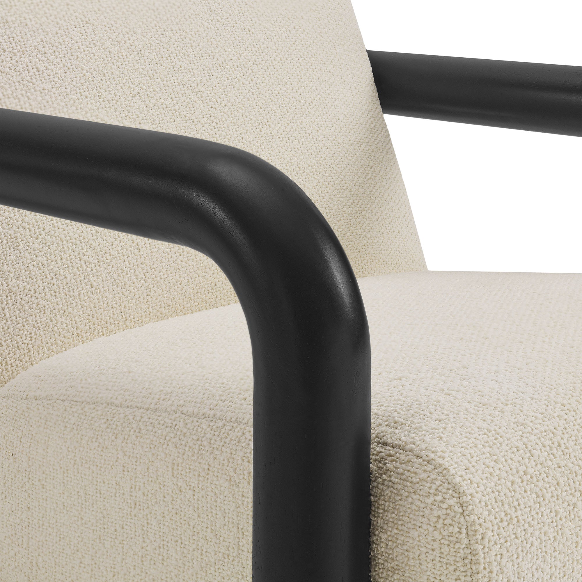 Sereno Boucle Accent Chair - Cream Black