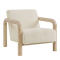 Sereno Boucle Accent Chair - Cream Oak
