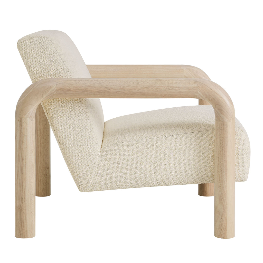 Sereno Boucle Accent Chair - Cream Oak
