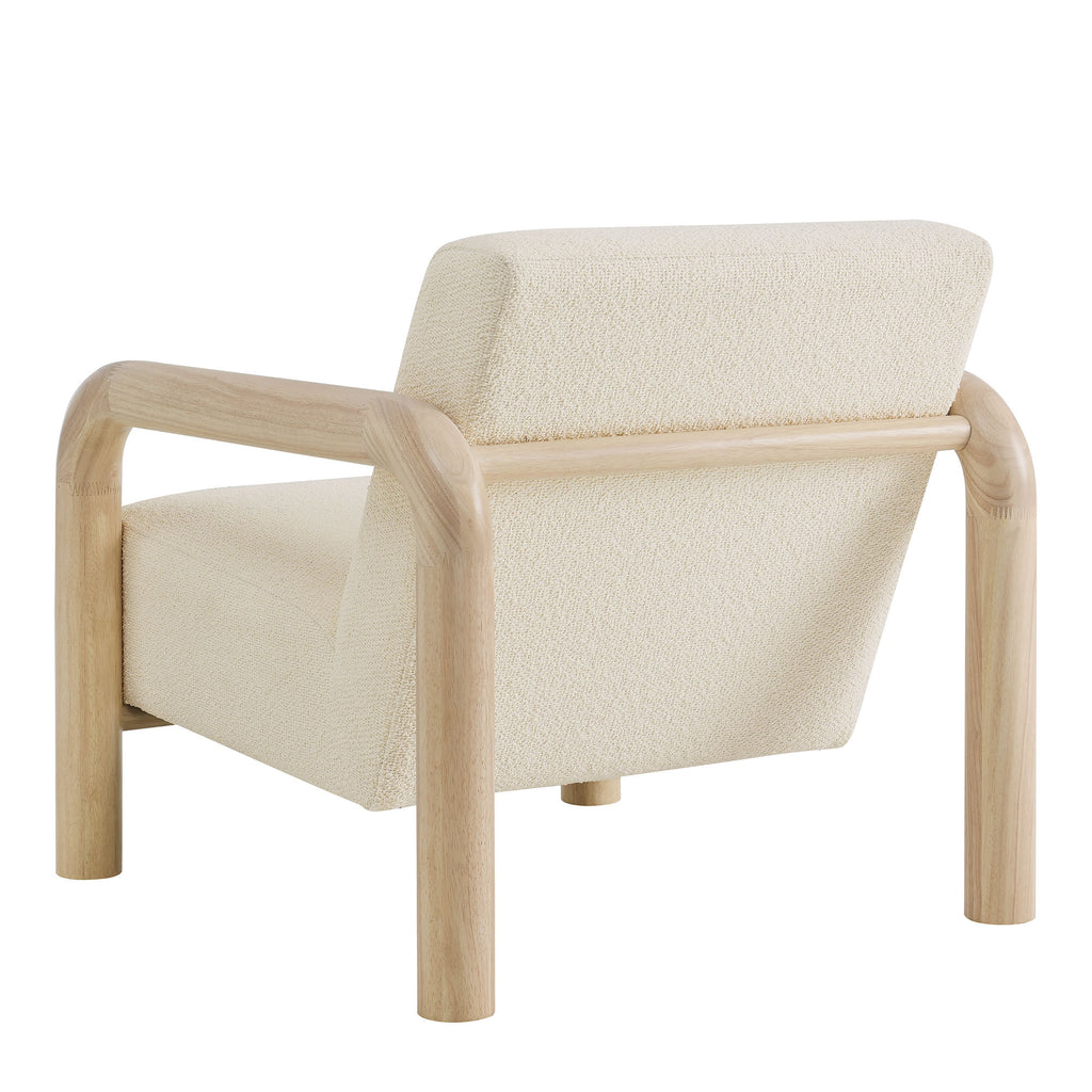 Sereno Boucle Accent Chair - Cream Oak