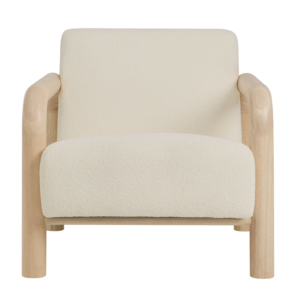 Sereno Boucle Accent Chair - Cream Oak