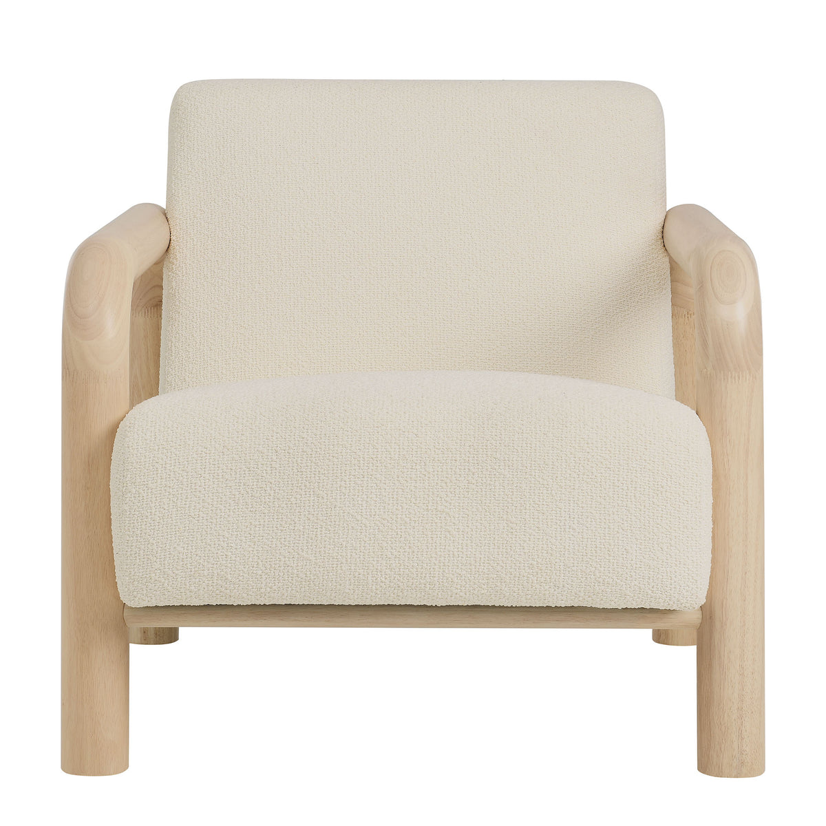 Sereno Boucle Accent Chair - Cream Oak