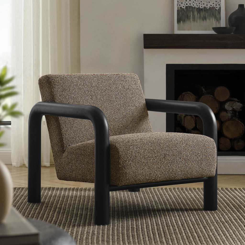 Sereno Boucle Accent Chair - Earth Black