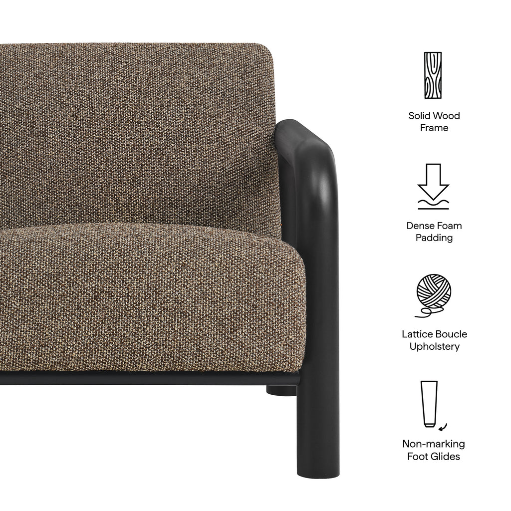 Sereno Boucle Accent Chair - Earth Black