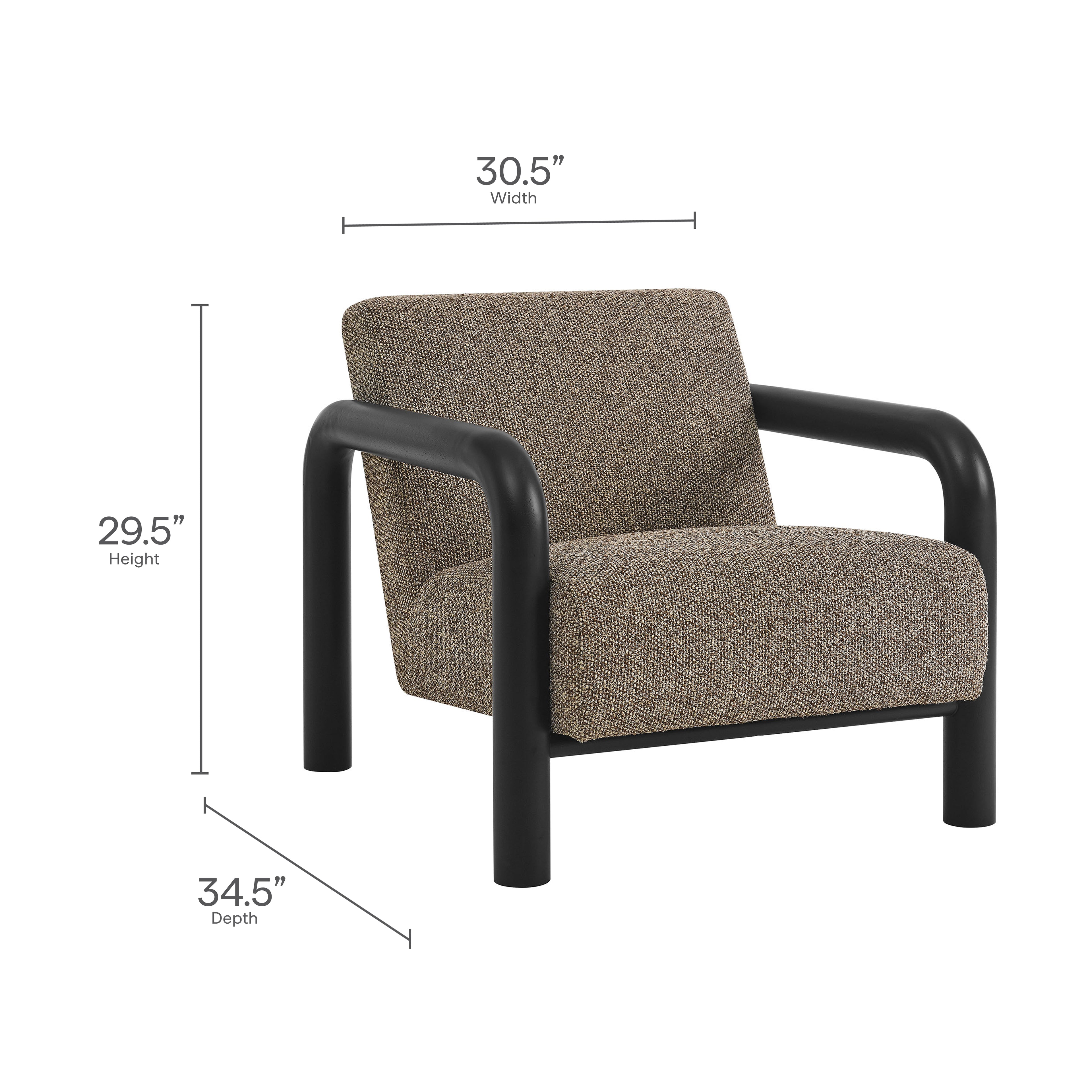 Sereno Boucle Accent Chair - Earth Black