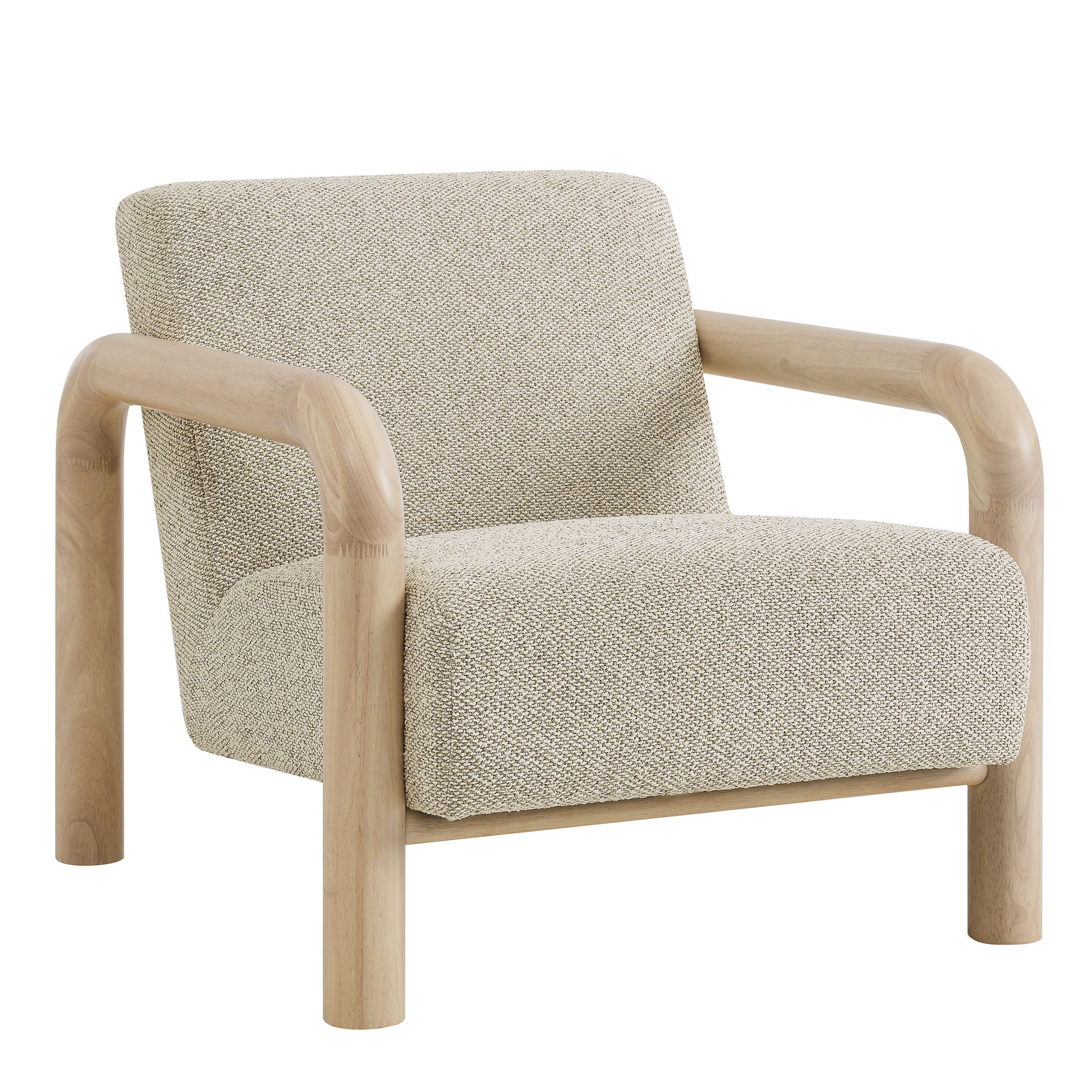 Sereno Boucle Accent Chair - Marble Oak