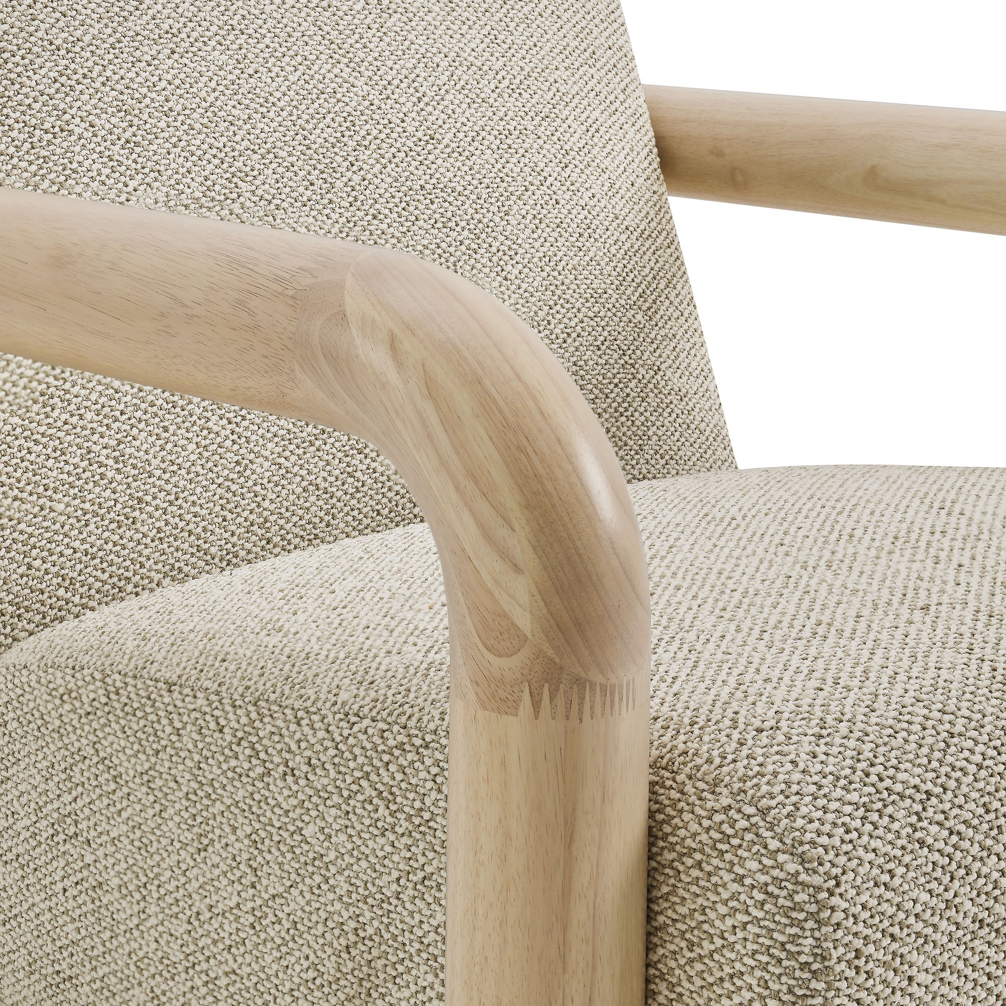 Sereno Boucle Accent Chair - Marble Oak